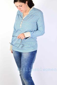 Nähbeispiel Blusenshirt Jersey Lillesol & Pelle Nr. 5